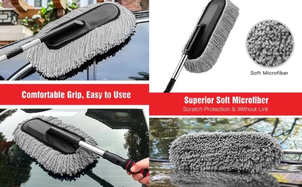 Extendable Microfiber Car Duster | Long Handled Duster