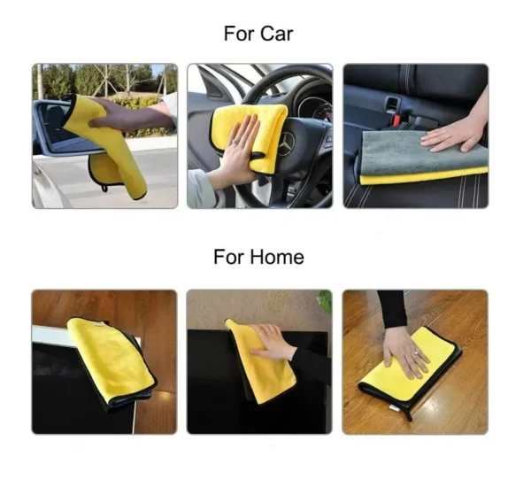 Microfiber Cloth for Car Cleaning (800 GSM, 30x40 cm)